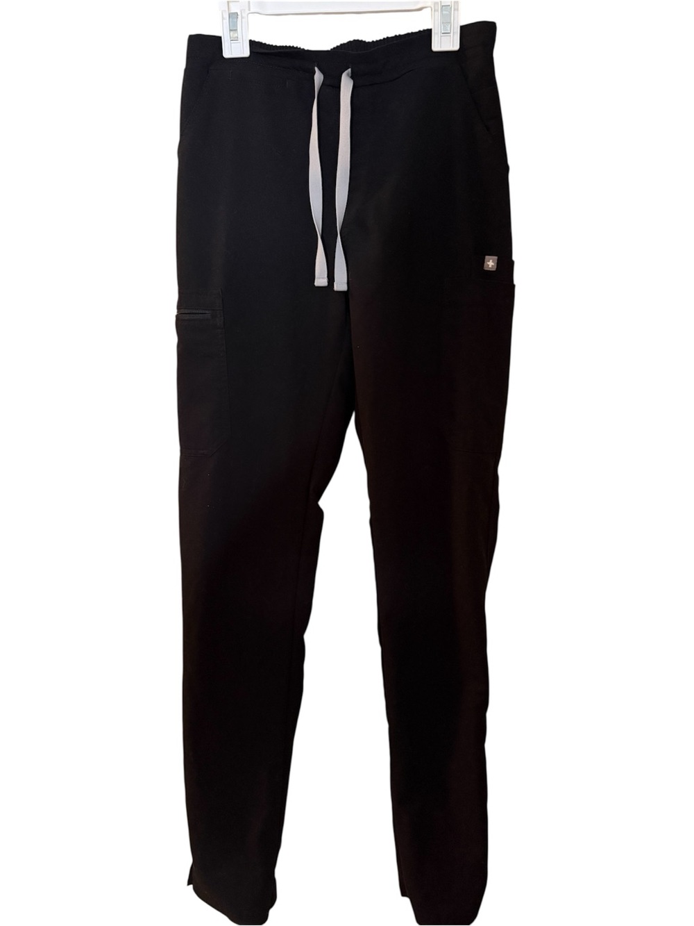 Figs Women’s Black Technical Collection Drawstring Scrub Pants XS Tall